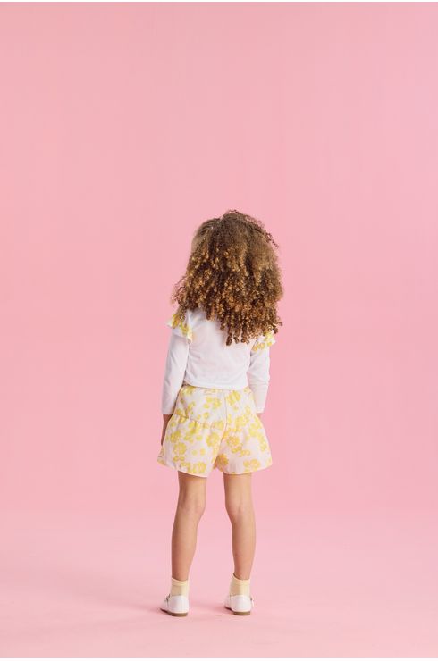 Conjunto Manga Longa Short E Blusa Com Detalhe Nas Mangas