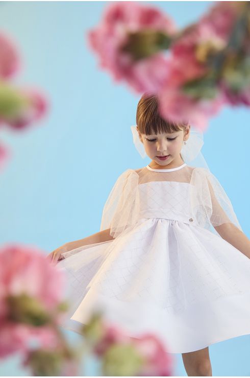 Vestido Festa Com Sobreposição Em Tule