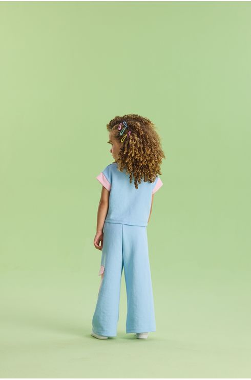 Conjunto Manga Curta Calça E Moletom