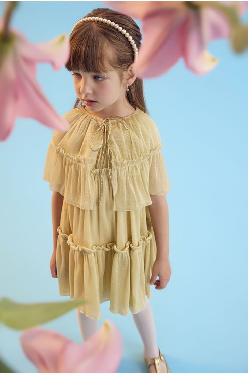 Vestido Festa Em Tule Com Bolerinho