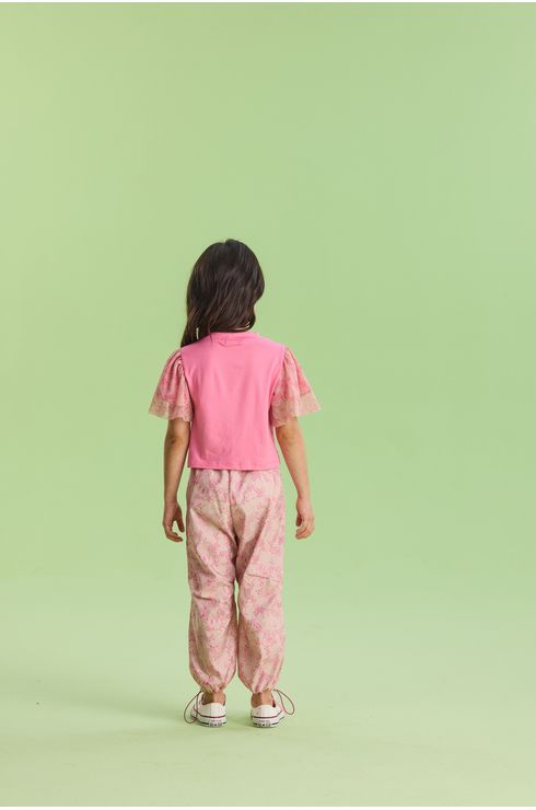 Conjunto Manga Curta Blusa E Calça Quebra Vento