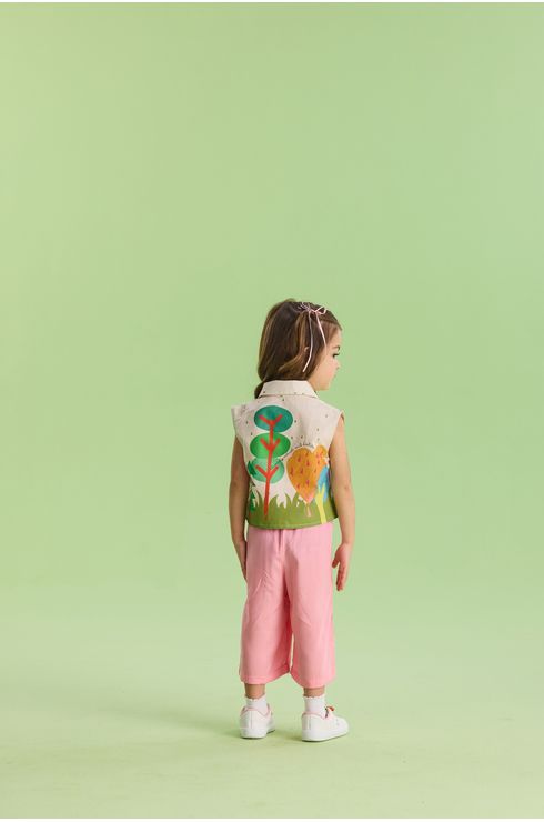 Conjunto Manga Curta Camisa E Calça Em Viscose
