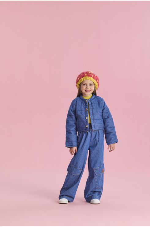 Jaqueta Jeans Puffer