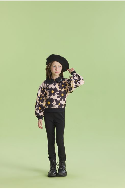 Conjunto Manga Longa Legging E Moletom Com Gola