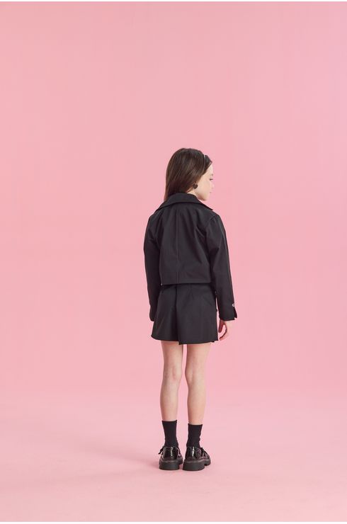 Conjunto Manga Longa Blazer E Short Saia