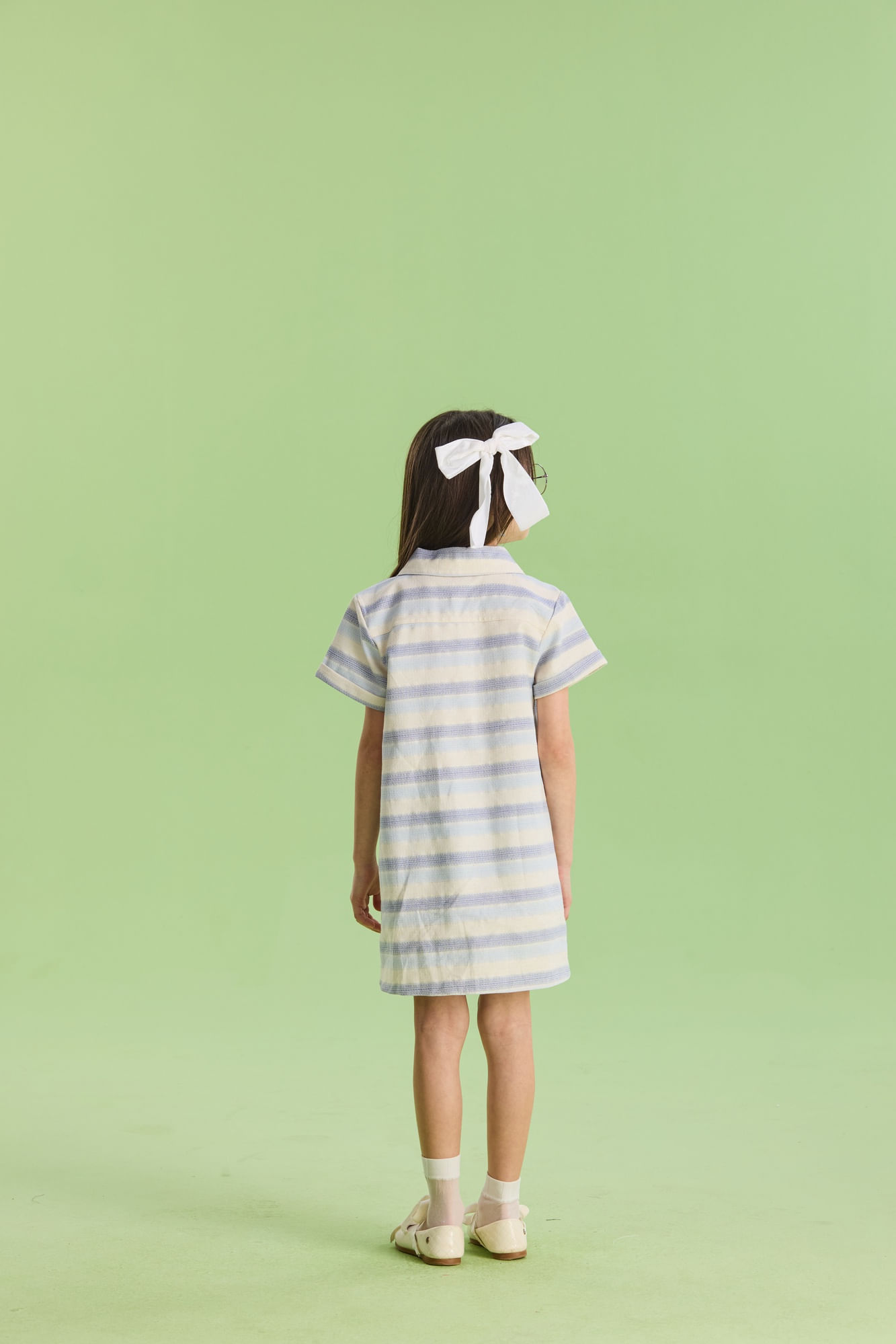 Vestido-Manga-Curta-Listrado-Com-Bolso-Frontal