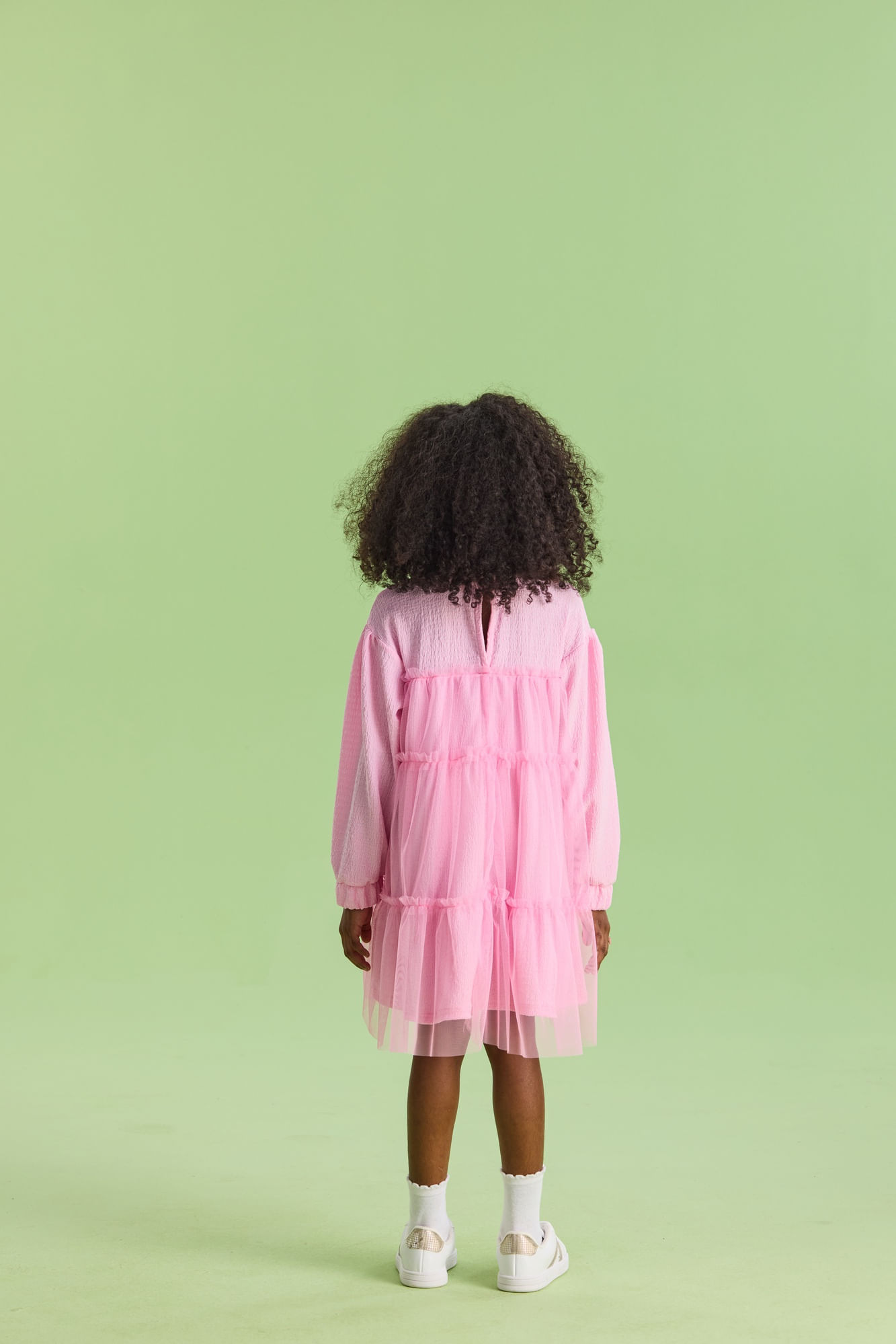 Vestido-Manga-Longa-Com-Babados-Em-Tule