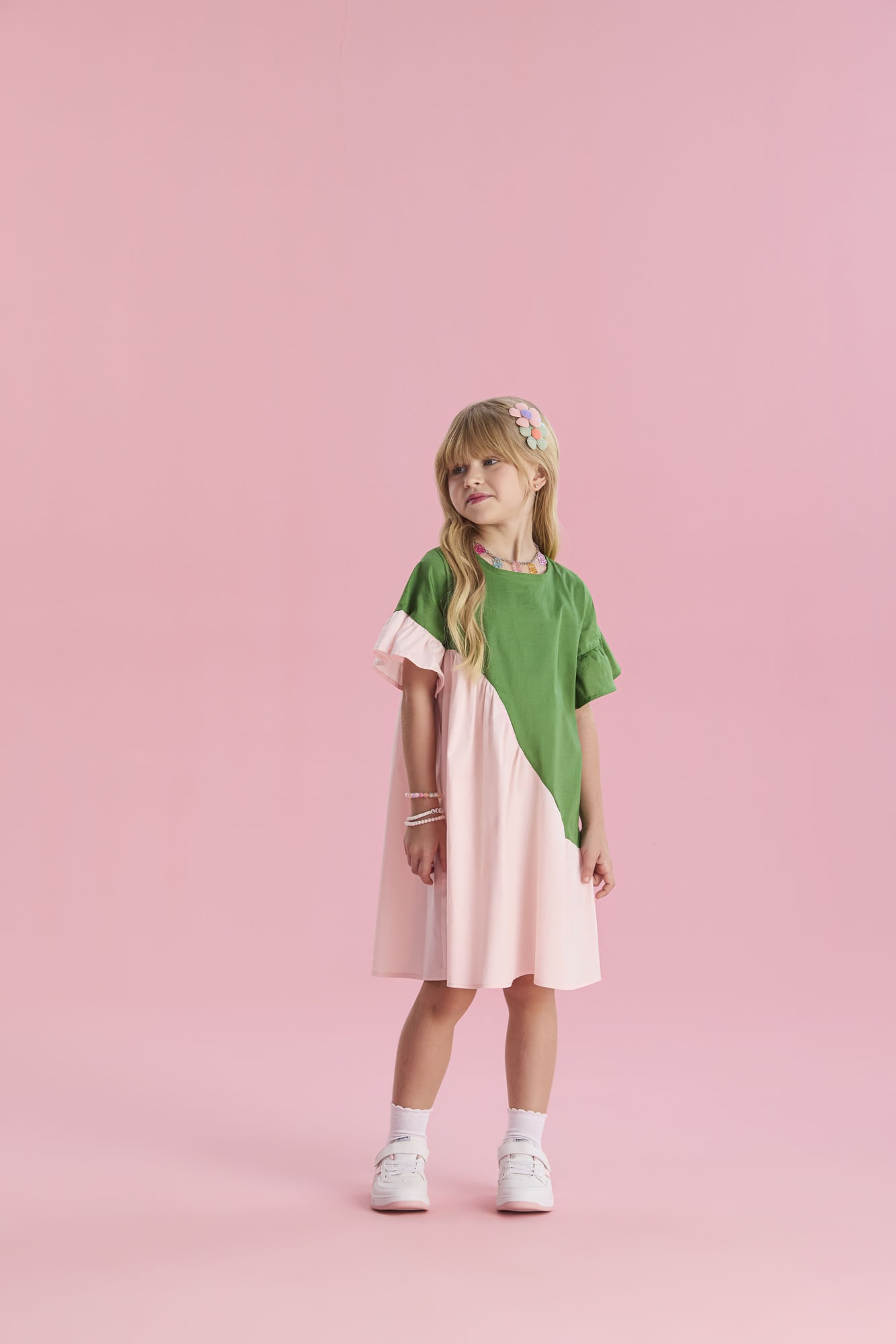 Vestido-Manga-Curta-Em-Tricoline-Em-Duas-Cores