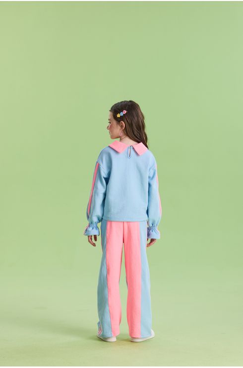 Conjunto Moletom E Calça Wide Leg
