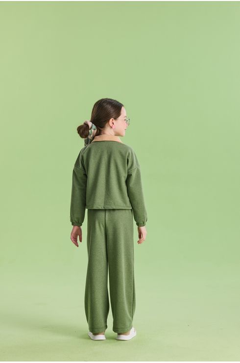 Conjunto Manga Longa Blusa E Calça Em Moletinho