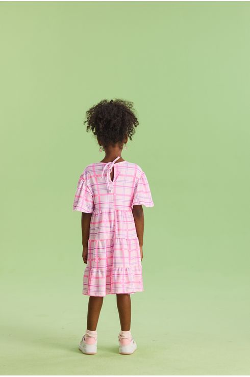Vestido Manga Curta Estampado